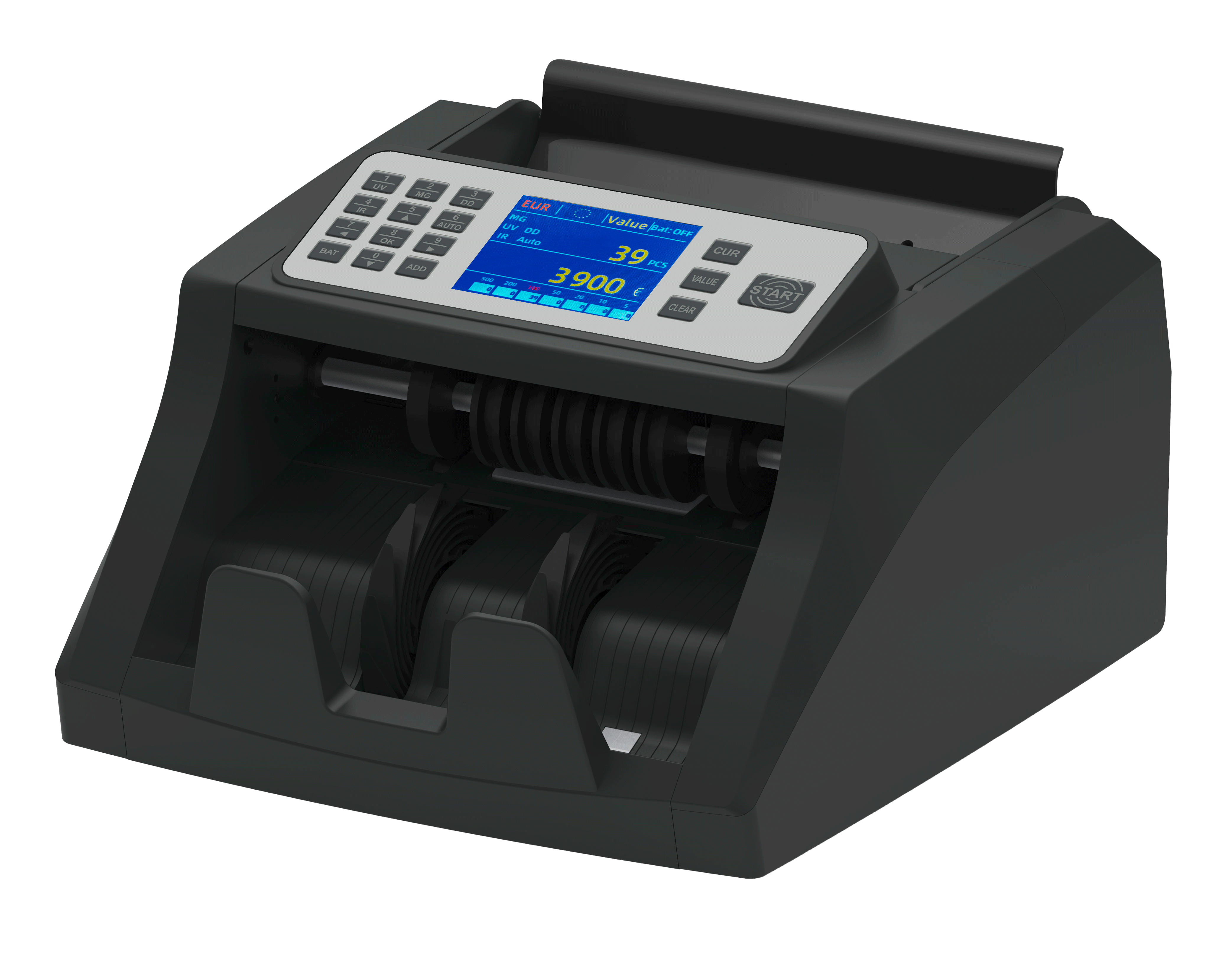Geldzählmaschine Wertzähler für Einzelsorten Banknotenzähler Geldzähler SR3900